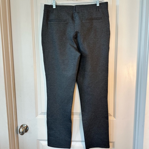 Quince Charcoal Grey PullOn Ponte Elastic Waistband Straight Leg Trouser Pants. - Picture 2 of 8
